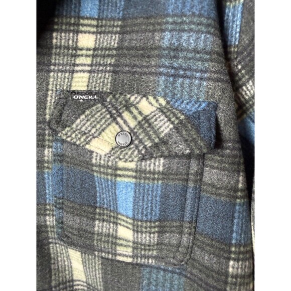 NEW O'NEILL Spruce Super Fleece Sherpa Lined Shirt Jacket Men's Snap Button SM - Picture 5 of 11